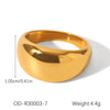 Wholesale Women's Light Luxury High End Geometric Stainless Steel Ring With Pvd Vacuum Plating