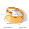Wholesale Women's Light Luxury High End Geometric Stainless Steel Ring With Pvd Vacuum Plating