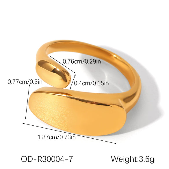 Wholesale Women's Light Luxury High End Geometric Stainless Steel Ring With Pvd Vacuum Plating
