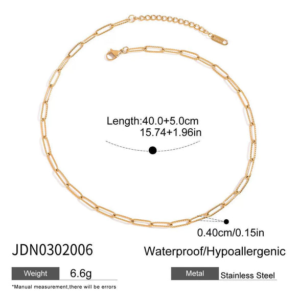 Wholesale Women's Light Luxury High End Jewelry Titanium Steel And Stainless Steel Geometric Necklace With Electroplating