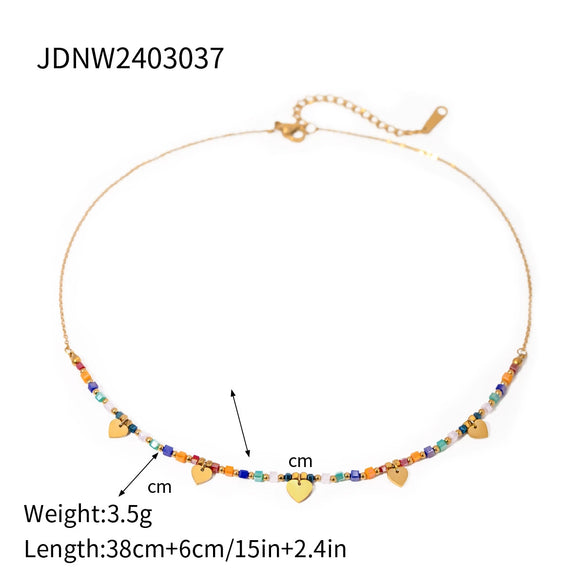 Wholesale Women's Light Luxury High End Jewelry Titanium Steel And Stainless Steel Geometric Necklace With Electroplating