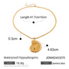 Wholesale Women's Light Luxury High End Stainless Steel And Titanium Steel Geometric Shaped Necklace With Electroplating For Holiday Neck Accessories