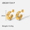 Wholesale Women's Light Luxury High End Stainless Steel Earrings With Geometric Shape And Pearl Electroplated