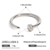 Wholesale Women's Light Luxury High End Titanium Steel Ring With Geometric Design And Electroplating Treatment