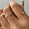 Wholesale Women's Light Luxury High End Titanium Steel Ring With Geometric Design And Electroplating Treatment