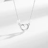 Wholesale Women's Light Luxury Highend S925 Sterling Silver Irregular Heartshaped Geometric Design Clavicle Necklace