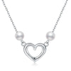 Wholesale Women's Light Luxury Highend S925 Sterling Silver Irregular Heartshaped Geometric Design Clavicle Necklace