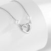 Wholesale Women's Light Luxury Highend S925 Sterling Silver Irregular Heartshaped Geometric Design Clavicle Necklace