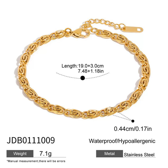 Wholesale Women's Light Luxury Highend Stainless Steel Bracelet With Amethyst Pearl Geometric Pattern Electroplated