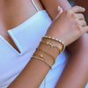 Wholesale Women's Light Luxury Highend Stainless Steel Heart Shape Diamondencrusted Zircon Doublelayer Vintage Bracelet With Electroplating