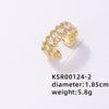 Wholesale Women's Light Luxury Hip Hop Style Copper Ring With Electroplating