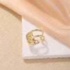 Wholesale Women's Light Luxury Hip Hop Style Copper Ring With Electroplating