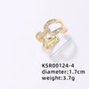 Wholesale Women's Light Luxury Hip Hop Style Copper Ring With Electroplating