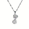 Wholesale Women's Light Luxury Hourglass Zircon Inlaid Copper Pendant Titanium Steel Water Wave Chain Necklace