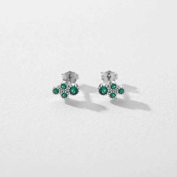 Wholesale Women's Light Luxury Inlaid 925 Sterling Silver Zircon Earrings