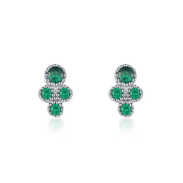 Wholesale Women's Light Luxury Inlaid 925 Sterling Silver Zircon Earrings