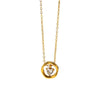 Wholesale Women's Light Luxury Irregular Geometric Heart Shape Stainless Steel Zircon Necklace With Vacuum Electroplating In Furnace