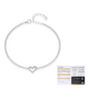 Wholesale Women's Light Luxury Irregular Heart Shaped S925 Sterling Silver Love Bracelet With Mosan Diamond