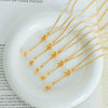 Wholesale Women's Light Luxury Knot Design Titanium Steel Necklace With Geometric Styling Gold Plated