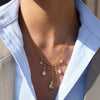 Wholesale Women's Light Luxury Minimalist Geometric Drop Shape Stainless Steel Electroplated Tassel Necklace