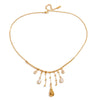 Wholesale Women's Light Luxury Minimalist Geometric Drop Shape Stainless Steel Electroplated Tassel Necklace