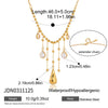 Wholesale Women's Light Luxury Minimalist Geometric Drop Shape Stainless Steel Electroplated Tassel Necklace