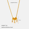 Wholesale Women's Light Luxury Minimalist Geometric Pearl Pendant Necklace With Vacuum Real Gold Plating In Pvd Furnace Made Of Titanium Steel And Stainless Steel