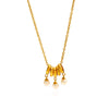 Wholesale Women's Light Luxury Minimalist Geometric Pearl Pendant Necklace With Vacuum Real Gold Plating In Pvd Furnace Made Of Titanium Steel And Stainless Steel