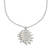 Wholesale Women's Light Luxury Minimalist Geometric Stainless Steel Electroplated Gold Fingerprint Sun Pendant Necklace