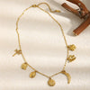 Wholesale Women's Light Luxury Minimalist Geometric Stainless Steel Electroplated Pendant Necklace