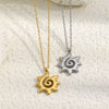Wholesale Women's Light Luxury Minimalist Geometric Stainless Steel 18K Gold Plated Pendant Necklace