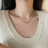 Wholesale Women's Light Luxury Minimalist Geometric Titanium Steel 18K Gold Plated Pendant Necklace With Ball Chain