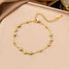 Wholesale Women's Light Luxury Minimalist Geometric Titanium Steel 18K Gold Plated Pendant Necklace With Ball Chain
