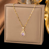 Wholesale Women's Light Luxury Minimalist Heart Shape Copper Electroplated Clavicle Chain Necklace