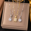 Wholesale Women's Light Luxury Minimalist Heart Shape Copper Electroplated Clavicle Chain Necklace