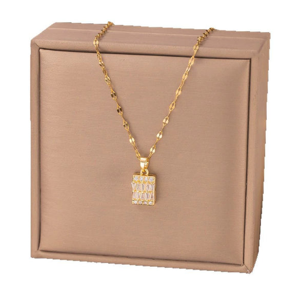 Wholesale Women's Light Luxury Minimalist Heart Shape Copper Electroplated Clavicle Chain Necklace