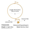 Wholesale Women's Light Luxury Minimalist Heart Shape 18K Real Gold Plated Pendant Necklace With Regular Chain