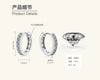 Wholesale Women's Light Luxury Moissanite Earrings With S925 Sterling Silver Ear Buckle Geometric Design Electroplated