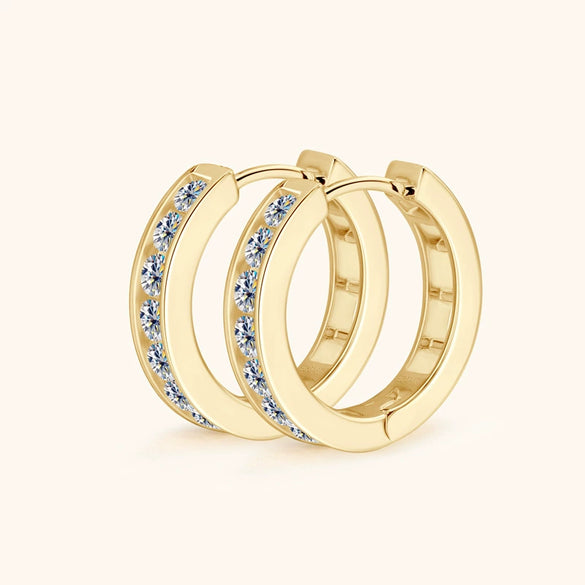 Wholesale Women's Light Luxury Moissanite Earrings With S925 Sterling Silver Ear Buckle Geometric Design Electroplated