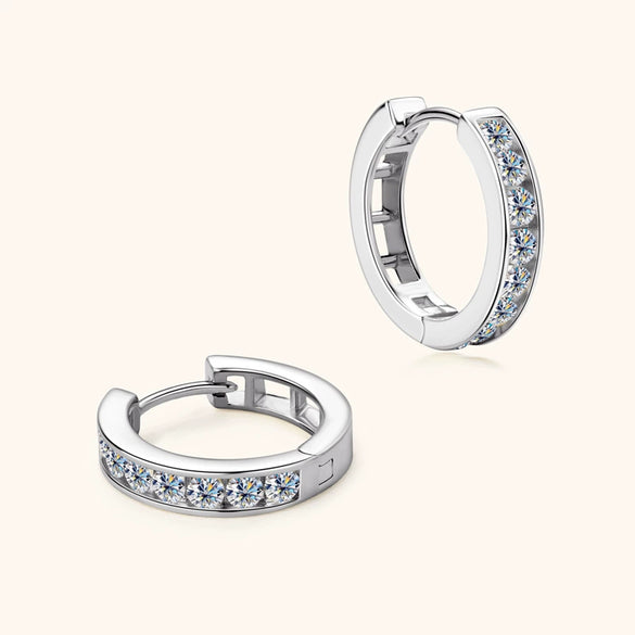 Wholesale Women's Light Luxury Moissanite Earrings With S925 Sterling Silver Ear Buckle Geometric Design Electroplated