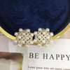 Wholesale Women's Light Luxury Natural Freshwater Pearl Earrings S925 Sterling Silver Oblate Shape