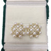 Wholesale Women's Light Luxury Natural Freshwater Pearl Earrings S925 Sterling Silver Oblate Shape