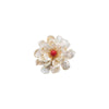 Wholesale Women's Light Luxury Natural Pearl Baroque Flower Handmade Electroplated Brooch