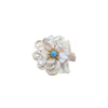 Wholesale Women's Light Luxury Natural Pearl Baroque Flower Handmade Electroplated Brooch