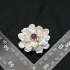 Wholesale Women's Light Luxury Natural Pearl Baroque Flower Handmade Electroplated Brooch