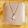 Wholesale Women's Light Luxury Natural Shell Butterfly Titanium Steel Clavicle Chain With Real Gold Electroplated Copper Pendant Animal Pattern