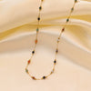 Wholesale Women's Light Luxury Natural Stone And Titanium Steel Geometric Clavicle Chain Necklace With Electroplating