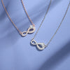 Wholesale Women's Light Luxury Necklace S925 Silver Unlimited Symbol Pendant With Diamond Cross Chain Geometric Style