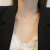 Wholesale Women's Light Luxury Niche Design Titanium Steel Heart Shaped Clavicle Chain Necklace Summer Non Fading