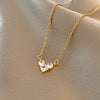 Wholesale Women's Light Luxury Niche Design Titanium Steel Heart Shaped Clavicle Chain Necklace Summer Non Fading